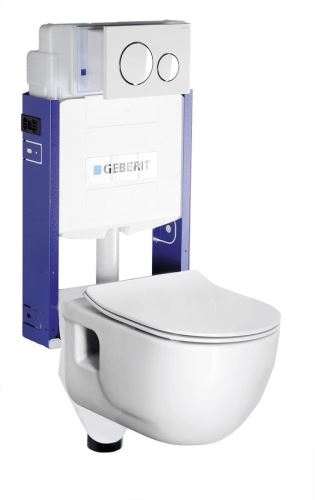 WC-SADA-14 závěsné WC BRILLA s podomítkovou nádržkou GEBERIT pro zazdění